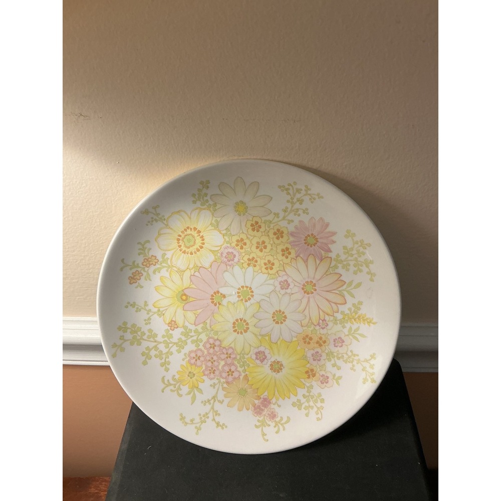 Noritake Craftone Potpourri 8776 Dinner Plate Vintage Floral Japan Stoneware 8"